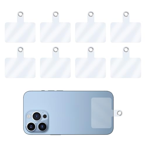 8 Stück Handy Lanyard Patch Plastik Handykette Halterung Transparent Ersatz Aufnäher Telefon Patch Universal Handy Umhängeband kompatibel für Die Meisten Smartphones Handy Umhängeband Zum Schutz von InnoHHustle