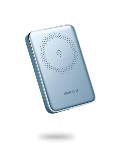 INNOSTYLE Powerbank Powermag Slim, Schnelles induktives 10000mAh, Schnelles Aufladen, Externes Akkupack für iPhone 16/15/14/13, USB-C, Blau INNOSTYLE Powerbank Powermag Slim, Schnelles induktives 10000mAh, Schnelles Aufladen, Externes Akkupack für iPhone 16/15/14/13, USB-C, Blau von Innostyle