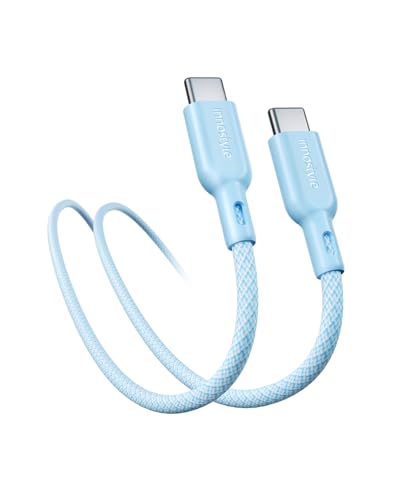 INNOSTYLE USB C auf USB C Kabel 2M, Schnellladekabel ladekabel USB-C, Kabel für CarPlay Android auto, Blau, kompatibel mit iPhone 15/16, Galaxy S24, Macbook Air/Pro von Innostyle