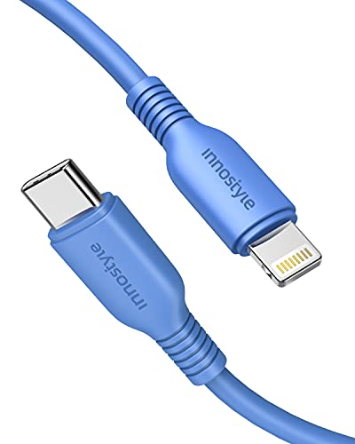 Innostyle USB-C auf Lightning Kabel 1m, MFi zertifiziert, Schnellladung bis zu 2.4A, Blau, Kompatibel mit iPhone, iPad, MacBook, Kevlar verstärkt, Datenübertragung 480Mbps Innostyle USB-C auf Lightning Kabel 1m, MFi zertifiziert, Schnellladung bis zu 2.4A, Blau, Kompatibel mit iPhone, iPad, MacBook, Kevlar verstärkt, Datenübertragung 480Mbps von Innostyle