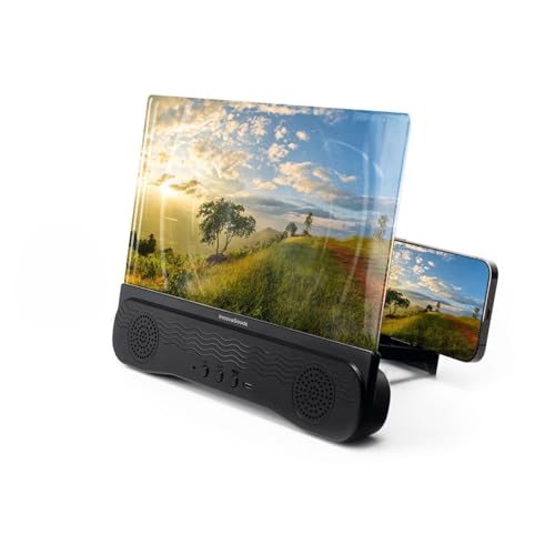 InnovaGoods® Projektorverstärker für Handy, 30,5 cm (12 Zoll), Bluetooth-Lautsprecher 5.1-3 mW, Projektor inklusive USB-C-Kabel, tragbarer Projektor, faltbar, Projektor-Display mit Laufzeit von ca von InnovaGoods