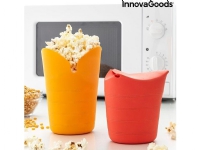 InnovaGoods Zusammenklappbare Silikon Popcorn Maker Popbox (2 Stück) von InnovaGoods