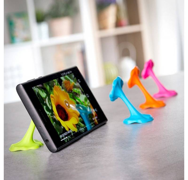 InnovaGoods iStuck Halter für Handys und Smartphones - Farbe: Orange Handy-Halterung von InnovaGoods