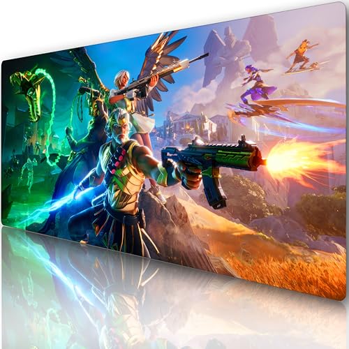 Fortnite Gaming-Mauspad – Edition Midas & Brutus & TNTina 900 x 400 mm, wasserdichte Oberfläche, rutschfeste Unterseite, verstärkte genähte Kanten, ideal für Fans und Gamer Fortnite Gaming-Mauspad – Edition Midas & Brutus & TNTina 900 x 400 mm, wasserdichte Oberfläche, rutschfeste Unterseite, verstärkte genähte Kanten, ideal für Fans und Gamer von Innovatc
