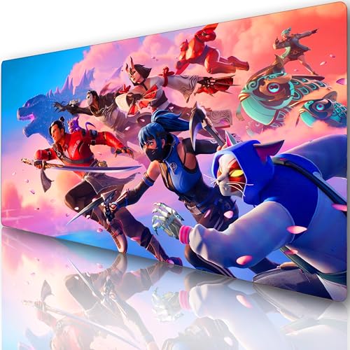 Innovatc Fox Fire & Mizuki & Highwire Fortnite Victory Royale Mauspad – 900 x 400 mm, episches Design, glatte Oberfläche, ideal für Büro oder Gaming Innovatc Fox Fire & Mizuki & Highwire Fortnite Victory Royale Mauspad – 900 x 400 mm, episches Design, glatte Oberfläche, ideal für Büro oder Gaming von Innovatc