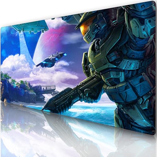 Innovatc Halo Gaming-Mauspad – Visuell Master Chief, Pro-Format 900 x 400 mm, Gummibasis, Büro & FPS (XXL) von Innovatc