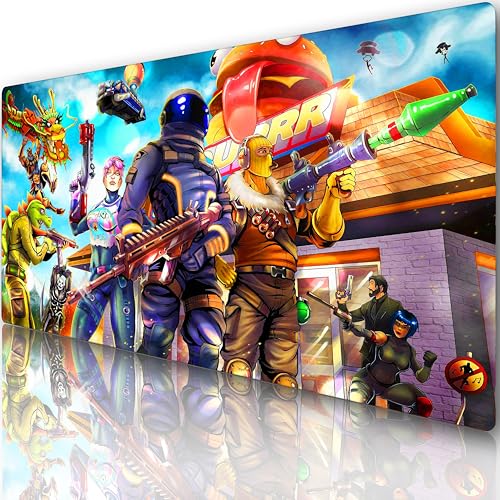 Midas & Jules & Skye & TNTina Fortnite Gaming-Mauspad – XXL 900 x 400 mm, wasserdichte Oberfläche, rutschfeste Unterseite, verstärkte Kanten, perfekt für Fans und Spieler Midas & Jules & Skye & TNTina Fortnite Gaming-Mauspad – XXL 900 x 400 mm, wasserdichte Oberfläche, rutschfeste Unterseite, verstärkte Kanten, perfekt für Fans und Spieler von Innovatc
