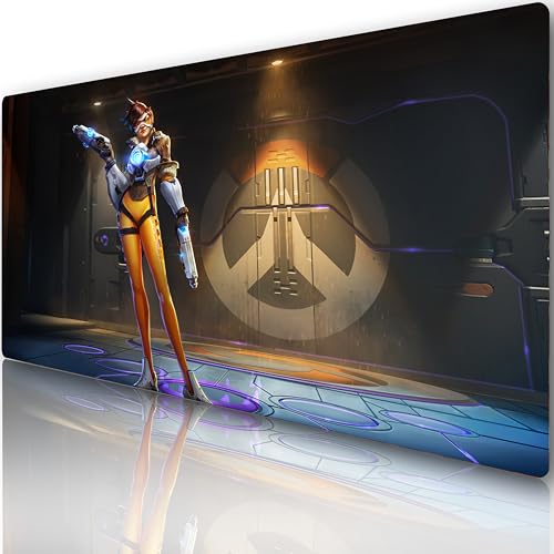 Overwatch Tracer Schreibtischunterlage, großes Gaming-Mauspad, 900 x 400 mm, rutschfeste Gummibasis, wasserdichte Oberfläche, ideal für Gamer und Designer Overwatch Tracer Schreibtischunterlage, großes Gaming-Mauspad, 900 x 400 mm, rutschfeste Gummibasis, wasserdichte Oberfläche, ideal für Gamer und Designer von Innovatc