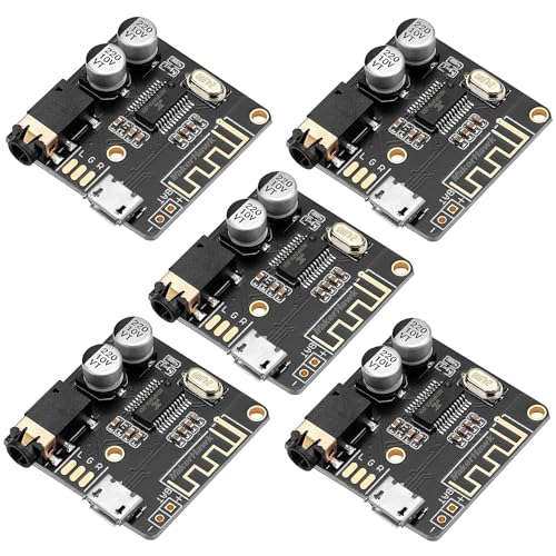 5pcs Bluetooth Audio Receiver Board für Audio-Verstärker 3.7-5V BT5.0 Stereo Auto Lautsprecher Verstärker DIY (5pcs) von Innovateking-EU