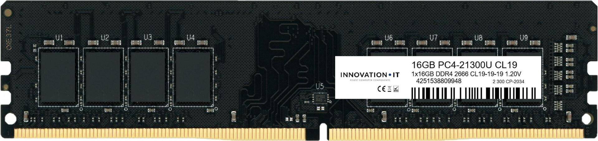 Innovation IT 2666 16GB CL19-19-19 1.20V LD 8-Chip Speichermodul 1 x 16 GB DDR4 2666 MHz (INNO16G26662GS) von Innovation IT