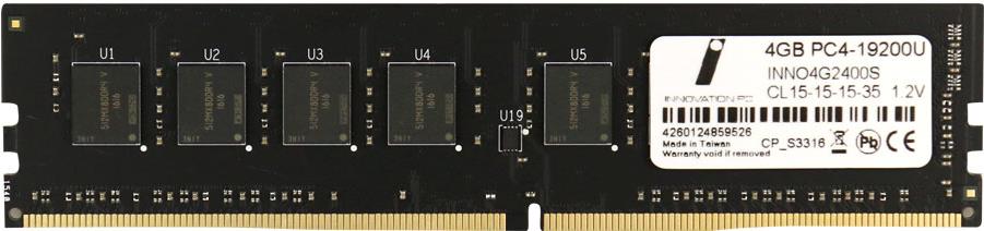 Innovation PC 402400 4GB DDR4 2400MHz Speichermodul (4260124859526) von Innovation IT