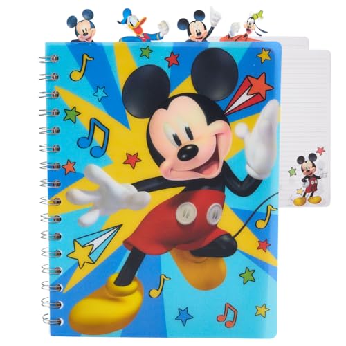 Innovative Designs Disney Mickey Mouse Journal Notebook, Spiral Bound, 96 Lined Pages, 8 x 7 inches, Blue von Innovative Designs