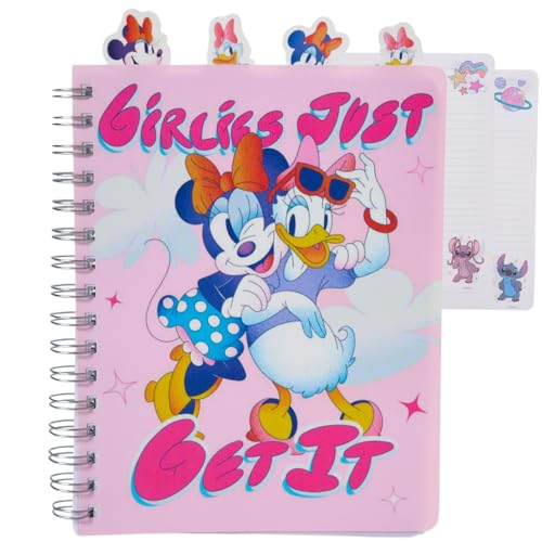 Innovative Designs Disney Minnie Mouse and Daisy Duck Journal Notebook, Spiral Bound, 96 Lined Pages, 8 x 7 inches, Pink von Innovative Designs
