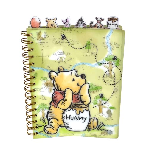 Innovative Designs Disney Winnie the Pooh Tab Journal Notizbuch, Spiralbindung, 144 linierte Seiten, 20,3 x 17,8 cm von Innovative Designs