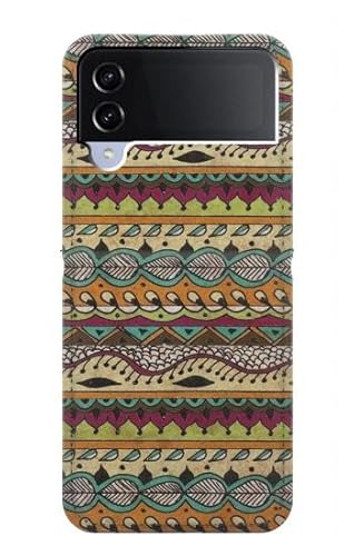 Aztec Boho Hippie Pattern Flip Hülle Tasche Klappetui für Samsung Galaxy Z Flip 4 von Innovedesire