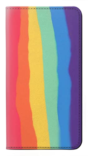 Cute Vertical Watercolor Rainbow Flip Hülle Tasche Klappetui für Google Pixel 7a von Innovedesire
