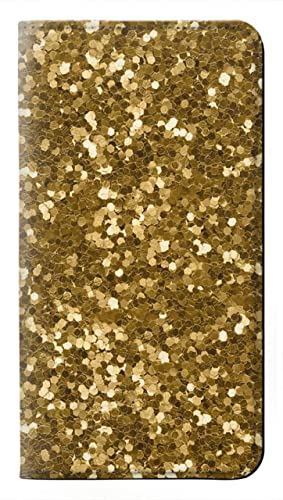 Gold Glitter Graphic Print Flip Hülle Tasche Klappetui für iPhone 15 von Innovedesire