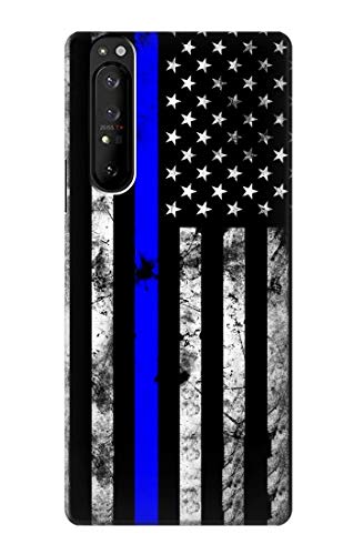 Innovedesire Thin Blue Line USA Hülle Schutzhülle Taschen für Sony Xperia 1 III von jjphonecase