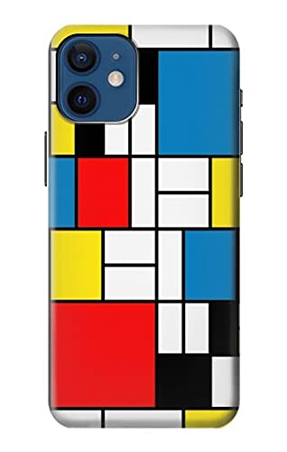 Piet Mondrian Line Art Composition Hülle Schutzhülle Taschen für iPhone 12 Mini von Innovedesire