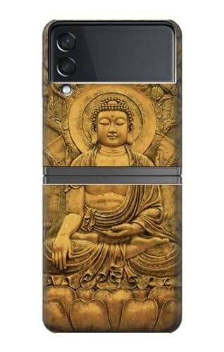 Schutzhülle für Samsung Galaxy Z Flip 4, Motiv Buddha Bas Relief Art von Innovedesire