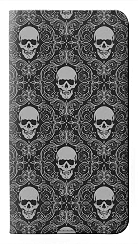Skull Vintage Monochrome Pattern Flip Hülle Tasche Klappetui für iPhone 15 von Innovedesire
