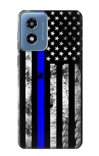 Thin Blue Line USA Hülle Schutzhülle Taschen für Motorola Moto G Play 4G (2024) von Innovedesire