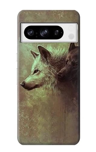 White Black Wolf Hülle Schutzhülle Taschen für Google Pixel 8 pro von Innovedesire