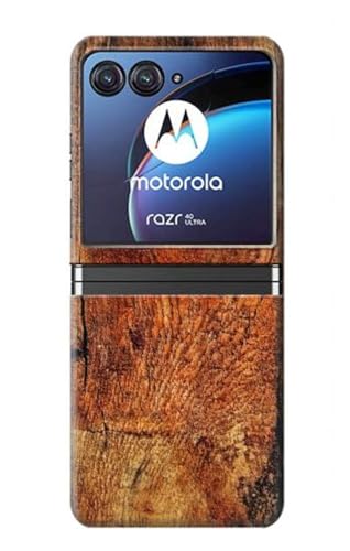 Wood Skin Graphic Flip Hülle Tasche Klappetui für Motorola Razr 40 Ultra von Innovedesire