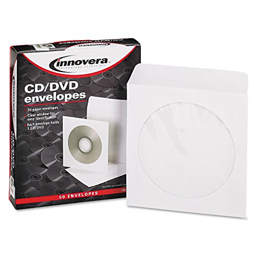 CD/DVD Envelopes, Clear Window, White, 50/Box, Sold as 1 Package CD/DVD Envelopes, Clear Window, White, 50/Box, Sold as 1 Package von Innovera