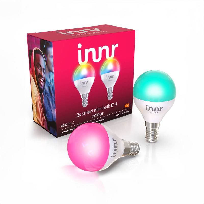 Innr LED-Leuchtmittel Smart Mini Bulb E14 4,8W RGBW 460lm 2x von Innr Lighting