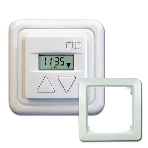 Duomatic 50 RZ Rolladensteuerung Zeitschaltuhr UP 7082/50RZ Jalousieschalter incl. Jung Zwischenrahmen (Jung ST550/CD500/CD Plus) von Inprojal