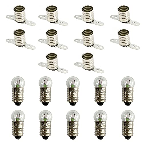 InputMakers - Set aus 10 Stück 3,8 V 0,3 A E10 Glühbirne und 10 Stück E10 Lampenfassung - Elektrosatz für Basteln und Schule für Experimente Elektrische Schaltungen. Elektro Baukasten. InputMakers - Set aus 10 Stück 3,8 V 0,3 A E10 Glühbirne und 10 Stück E10 Lampenfassung - Elektrosatz für Basteln und Schule für Experimente Elektrische Schaltungen. Elektro Baukasten. von InputMakers