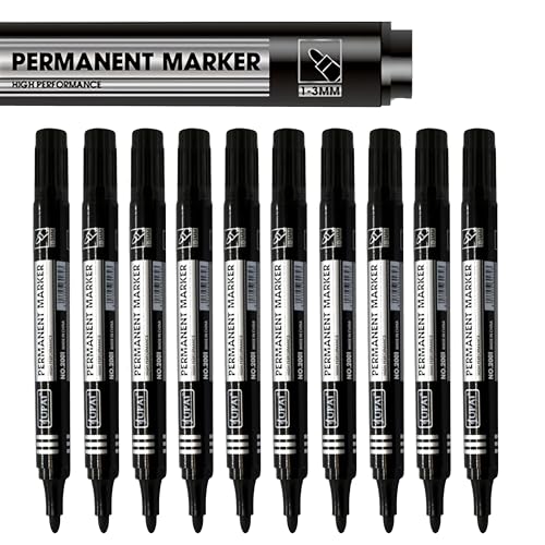 Inqzen 10er Fineliner-Stifte, XXL-Tintenkapazität, Filzstifte, Pigmentliner, Tintenstifte zum Zeichnen, wasserfester Marker, Handwriting (10er Set (1-3mm) Schwarzer Marker) von Inqzen