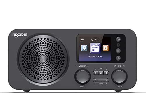 Inscabin D7 Internet DAB/DAB+ Digitalradio, Internetradio/Digitalradio mit Spotify Connect und Bluetooth (Black) von Inscabin