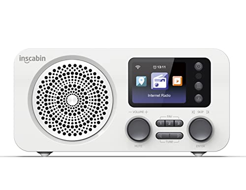 Inscabin D7 Internet DAB/DAB+ Digitalradio, Internetradio/Digitalradio mit Spotify Connect und Bluetooth (White) von Inscabin