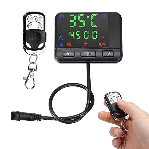Inscrip 12V/24V LCD Monitor Schalter mit Fernbedienung für Auto Track Diesel Luft Heizung Standheizung, Universal LCD Display Schalter Controller für LKW, Boot, Autoanhänger, Wohnmobile Inscrip 12V/24V LCD Monitor Schalter mit Fernbedienung für Auto Track Diesel Luft Heizung Standheizung, Universal LCD Display Schalter Controller für LKW, Boot, Autoanhänger, Wohnmobile von Inscrip