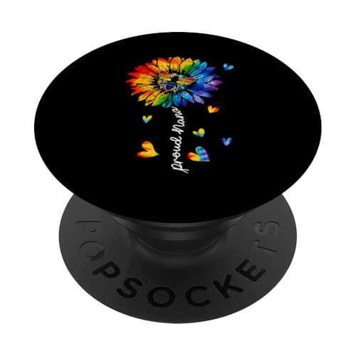 Proud Nana Colorful Bee Sunflower Rainbow Flag Proud LGBT PopSockets Klebender PopGrip Proud Nana Colorful Bee Sunflower Rainbow Flag Proud LGBT PopSockets Klebender PopGrip von Insect LGBT Costume