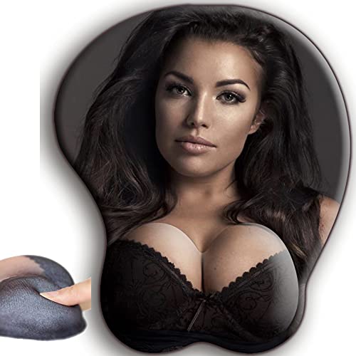 Insider Mauspad mit Silikon Brüste Mousepad mit Handauflage. Anti Rutsch Sexy Maus Pad 3D Mouse Handgelenkauflage für Büro Schreibtisch Brust Kissen von Insider