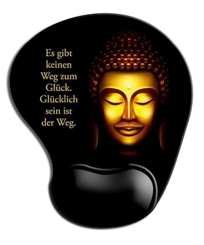 Mousepad Handgelenkauflage Motivation Spruch (Buddha - deutsch) von Insider