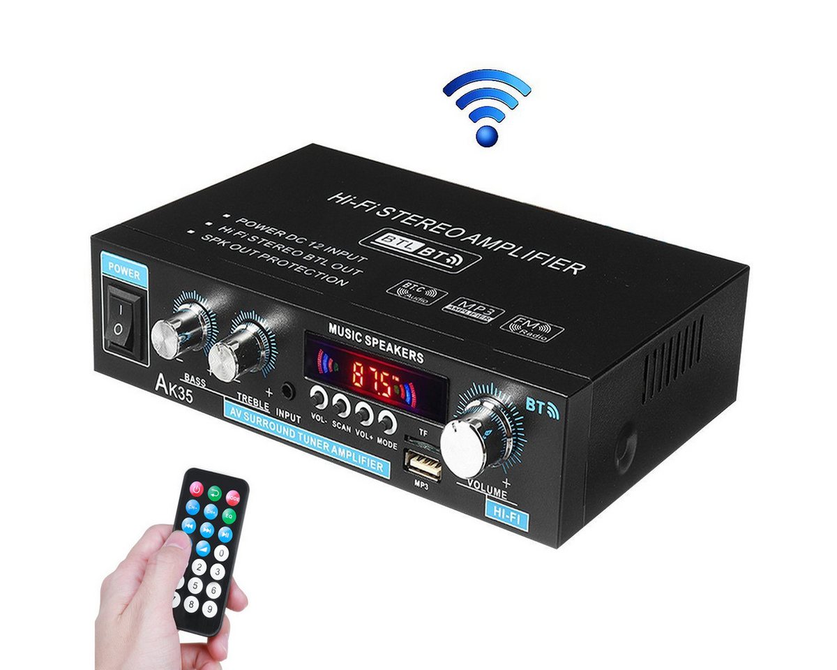 Insma Audioverstärker (2-Kanal 600W Digital Audio bluetooth Verstärker HiFi Stereo Amplifier) von Insma