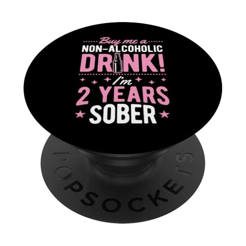 Kauf mir ein alkoholfreies Getränk I'm 2 Years Sober Anniversary PopSockets mit austauschbarem PopGrip Kauf mir ein alkoholfreies Getränk I'm 2 Years Sober Anniversary PopSockets mit austauschbarem PopGrip von Inspirational AA Sobriety Quote Art and Merch