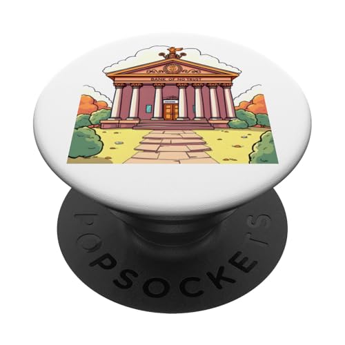 Bank of No Trust Lustiges politisches Cartoon-Design PopSockets Klebender PopGrip von Inspired Prints