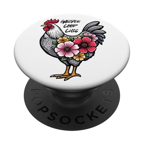 Hühnerstall mit Blumenmuster im Landhausstil PopSockets Klebender PopGrip von Inspired Prints