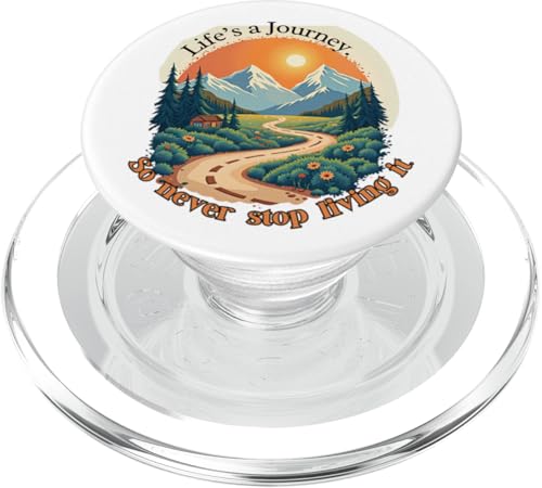 Life's a Journey Inspirational Adventure Mountain Art PopSockets PopGrip für MagSafe von Inspired Prints