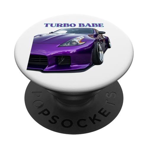 Turbo Babe lila Sportwagen Mädchen Racing Ästhetik PopSockets Klebender PopGrip von Inspired Prints