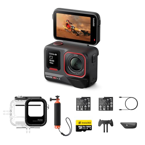Insta360 Ace Pro 2 Tauch-Bundle - 8K wasserdichte Actionkamera mit Leica entwickelt, 1/1,3" Sensor, Dual-KI-Chip-System, führende Schwachlichtleistung, bestes Audio, Flipscreen & KI-Editing Insta360 Ace Pro 2 Tauch-Bundle - 8K wasserdichte Actionkamera mit Leica entwickelt, 1/1,3" Sensor, Dual-KI-Chip-System, führende Schwachlichtleistung, bestes Audio, Flipscreen & KI-Editing von Insta360