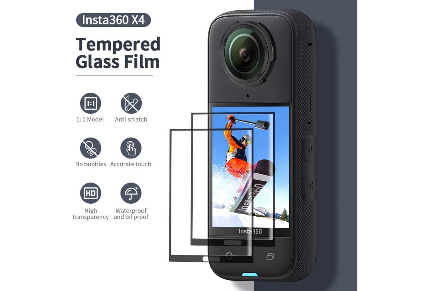 Insta360 Displayschutzfolie Schutzglas Glasfolie Panzerfolie Displayschutz für Insta360 X4 Insta360 Displayschutzfolie Schutzglas Glasfolie Panzerfolie Displayschutz für Insta360 X4 von Insta360