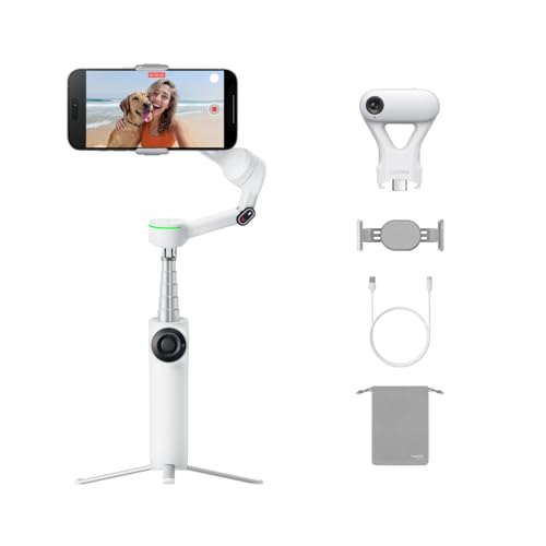 Insta360 Flow 2 Pro KI Tracker Bundle Grau - Faltbarer AI Phone Gimbal, Tracking in 200+ Apps mit Apple DockKit, 360º-Pan-Tracking, integr. Stativ/Selfie-Stick, Fernbedienung, Spotlight/Rucksackhalter Insta360 Flow 2 Pro KI Tracker Bundle Grau - Faltbarer AI Phone Gimbal, Tracking in 200+ Apps mit Apple DockKit, 360º-Pan-Tracking, integr. Stativ/Selfie-Stick, Fernbedienung, Spotlight/Rucksackhalter von Insta360