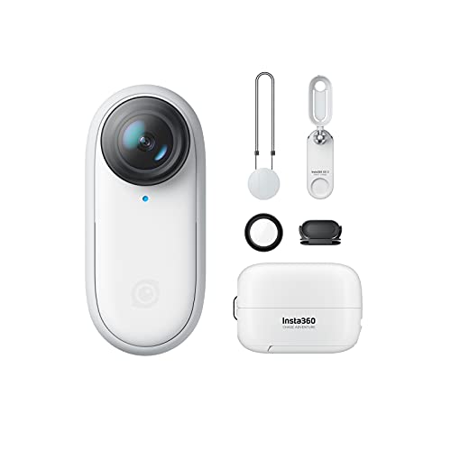 Insta360 GO 2 – Kleine Action-Kamera, wiegt 27 g, wasserdicht, Stabilisierung, POV-Capture, 1/2,3 Zoll Sensor, mit Ladekoffer und tragbarem Kamerazubehör für Reisen, Sport, Vlog von Insta360
