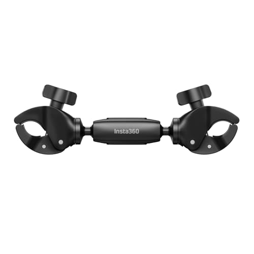 Insta360 Motorrad Selfie-Stick-Stützklemme für Insta360 Kameras - Kamerastativhalterung für Motorräder - Lenker-Mount - Kunststoff - Rechteckig - Drehbar - Nicht wasserfest von Insta360